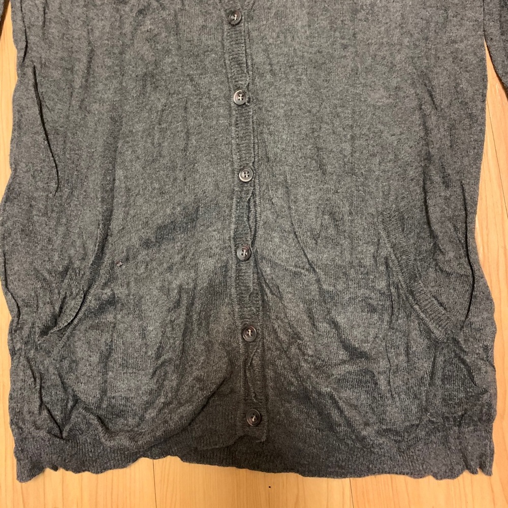 🦋 3/$9 Dark gray button up cardigan - Picture 2 of 4